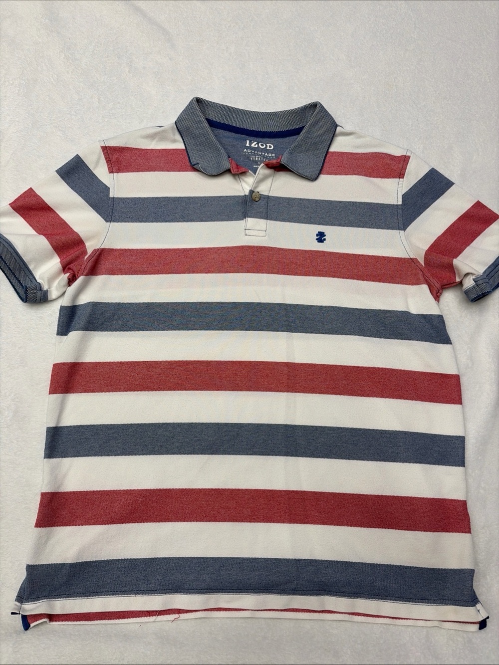 Izod Red, Navy & White Striped Polo for Kids